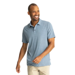 Free Fly Apparel 01. MENS APPAREL - MENS SS SHIRTS - MENS SS POLO Men's Bamboo Flex Polo II HEATHER DEEPWATER