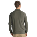 Free Fly Apparel 01. MENS APPAREL - MENS LS SHIRTS - MENS LS CASUAL Men's Bamboo Flex Quarter Zip FATIGUE