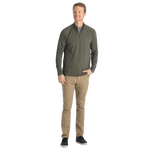 Free Fly Apparel 01. MENS APPAREL - MENS LS SHIRTS - MENS LS CASUAL Men's Bamboo Flex Quarter Zip FATIGUE