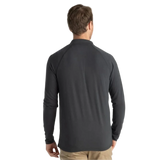 Free Fly Apparel 01. MENS APPAREL - MENS LS SHIRTS - MENS LS CASUAL Men's Bamboo Flex Quarter Zip BLACK SAND