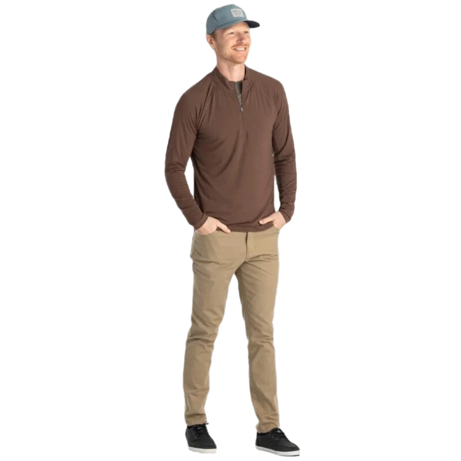 Free Fly Apparel 01. MENS APPAREL - MENS LS SHIRTS - MENS LS CASUAL Men's Bamboo Flex Quarter Zip MUSTANG