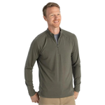 Free Fly Apparel 01. MENS APPAREL - MENS LS SHIRTS - MENS LS CASUAL Men's Bamboo Flex Quarter Zip FATIGUE