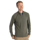 Free Fly Apparel 01. MENS APPAREL - MENS LS SHIRTS - MENS LS CASUAL Men's Bamboo Flex Quarter Zip FATIGUE