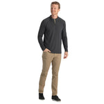 Free Fly Apparel 01. MENS APPAREL - MENS LS SHIRTS - MENS LS CASUAL Men's Bamboo Flex Quarter Zip BLACK SAND