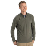 Free Fly Apparel 01. MENS APPAREL - MENS LS SHIRTS - MENS LS CASUAL Men's Bamboo Flex Quarter Zip FATIGUE