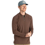 Free Fly Apparel 01. MENS APPAREL - MENS LS SHIRTS - MENS LS CASUAL Men's Bamboo Flex Quarter Zip MUSTANG