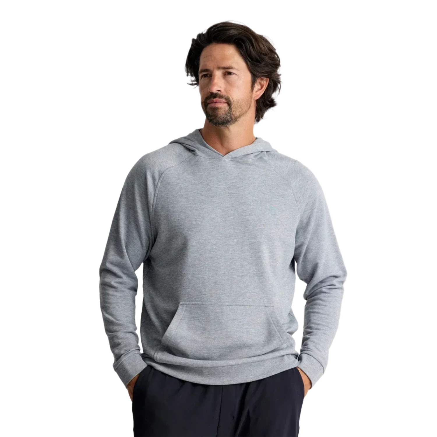 Free Fly Apparel 01. MENS APPAREL - MENS HOODIES|SWEATERS - MENS PO HOODY Men's Bamboo Lightweight Fleece Hoody HEATHER GREY