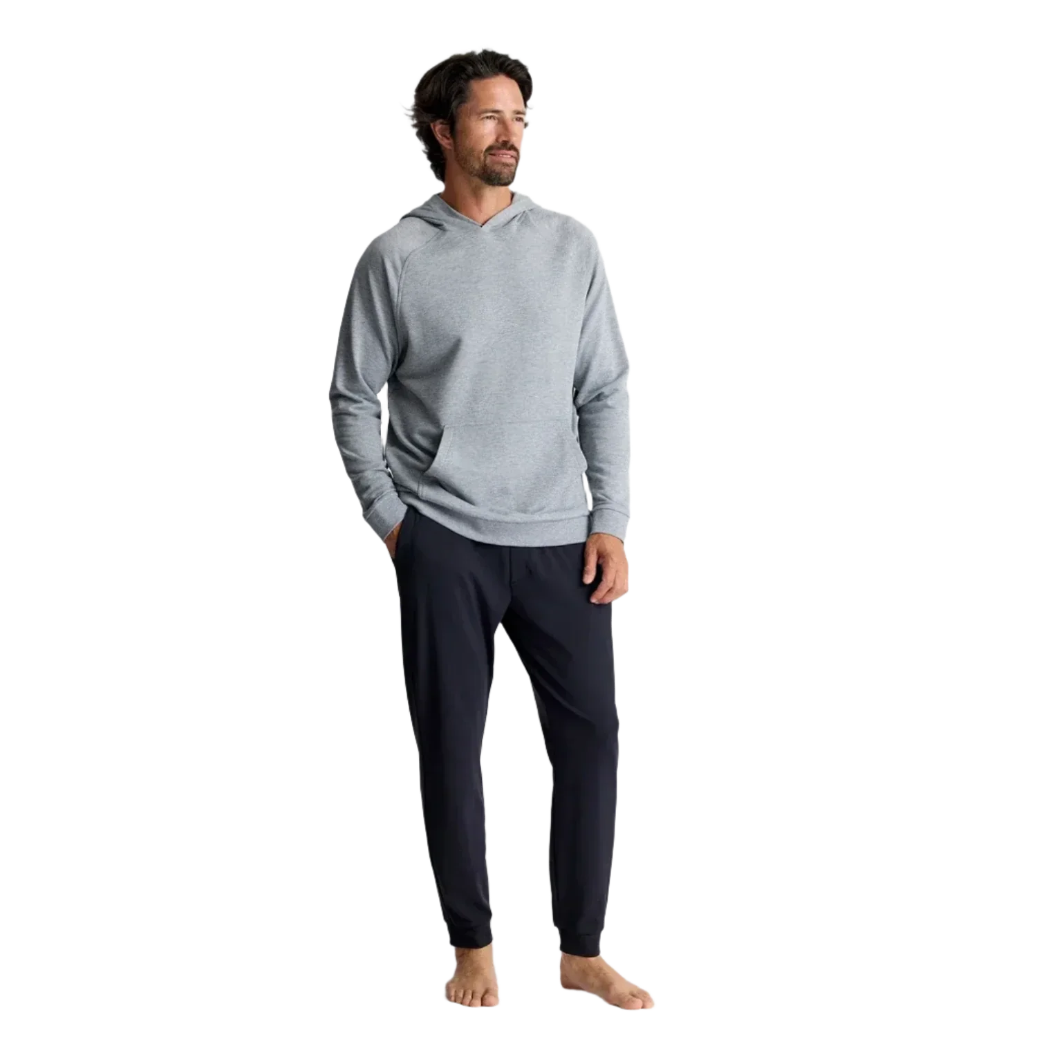 Free Fly Apparel 01. MENS APPAREL - MENS HOODIES|SWEATERS - MENS PO HOODY Men's Bamboo Lightweight Fleece Hoody HEATHER GREY