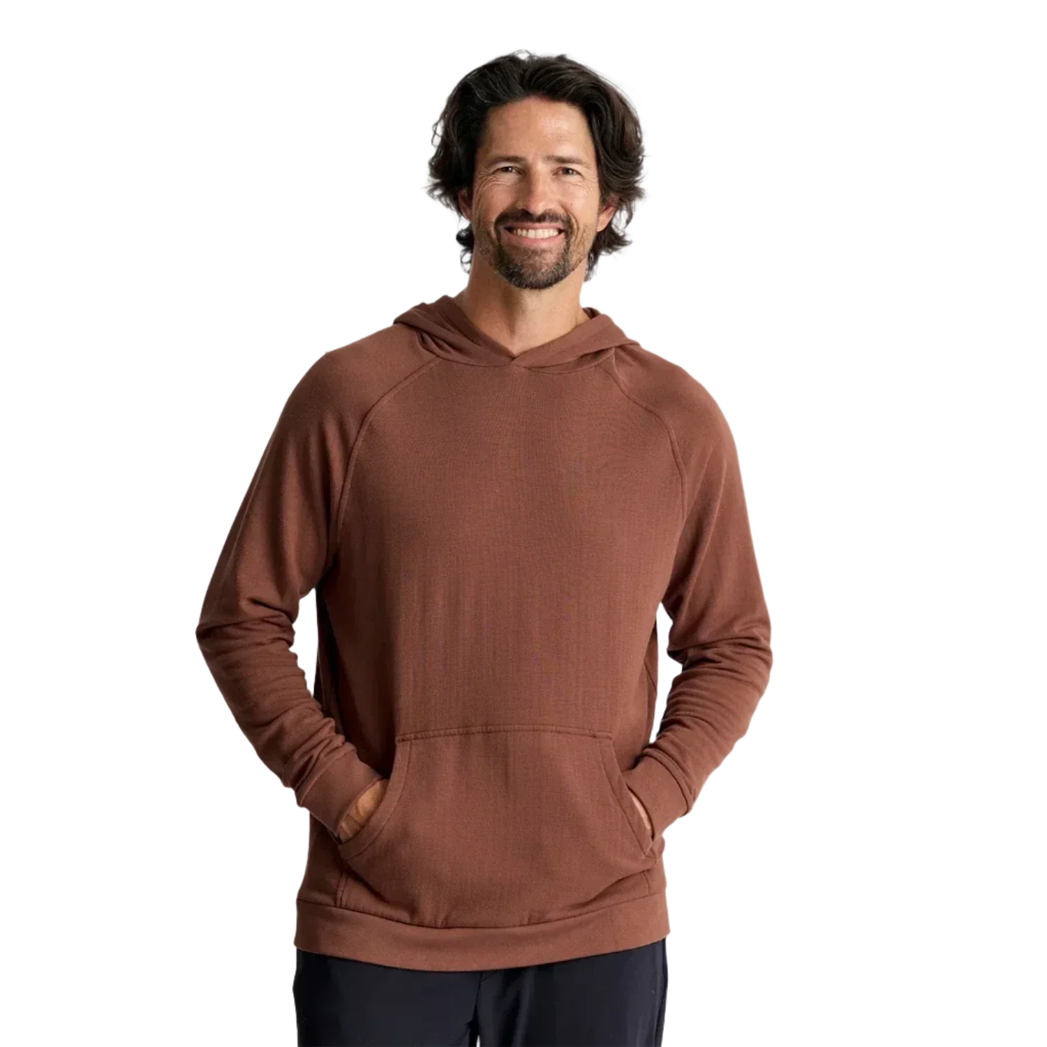 Free Fly Apparel 01. MENS APPAREL - MENS HOODIES|SWEATERS - MENS PO HOODY Men's Bamboo Lightweight Fleece Hoody CHESTNUT