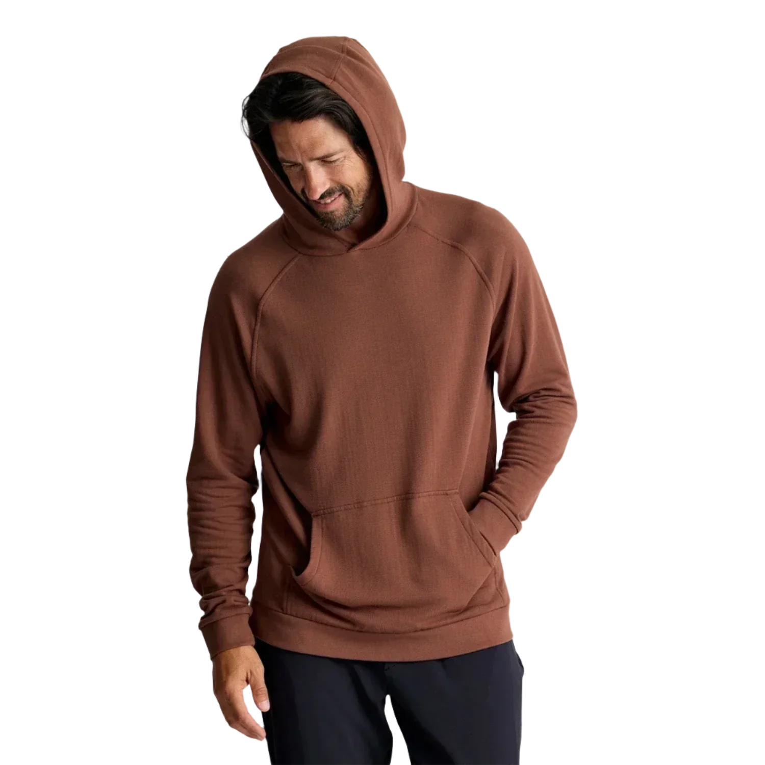 Free Fly Apparel 01. MENS APPAREL - MENS HOODIES|SWEATERS - MENS PO HOODY Men's Bamboo Lightweight Fleece Hoody CHESTNUT