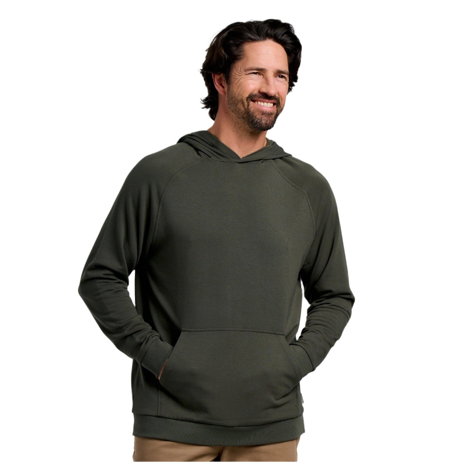 Free Fly Apparel 01. MENS APPAREL - MENS HOODIES|SWEATERS - MENS PO HOODY Men's Bamboo Lightweight Fleece Hoody DARK FOREST