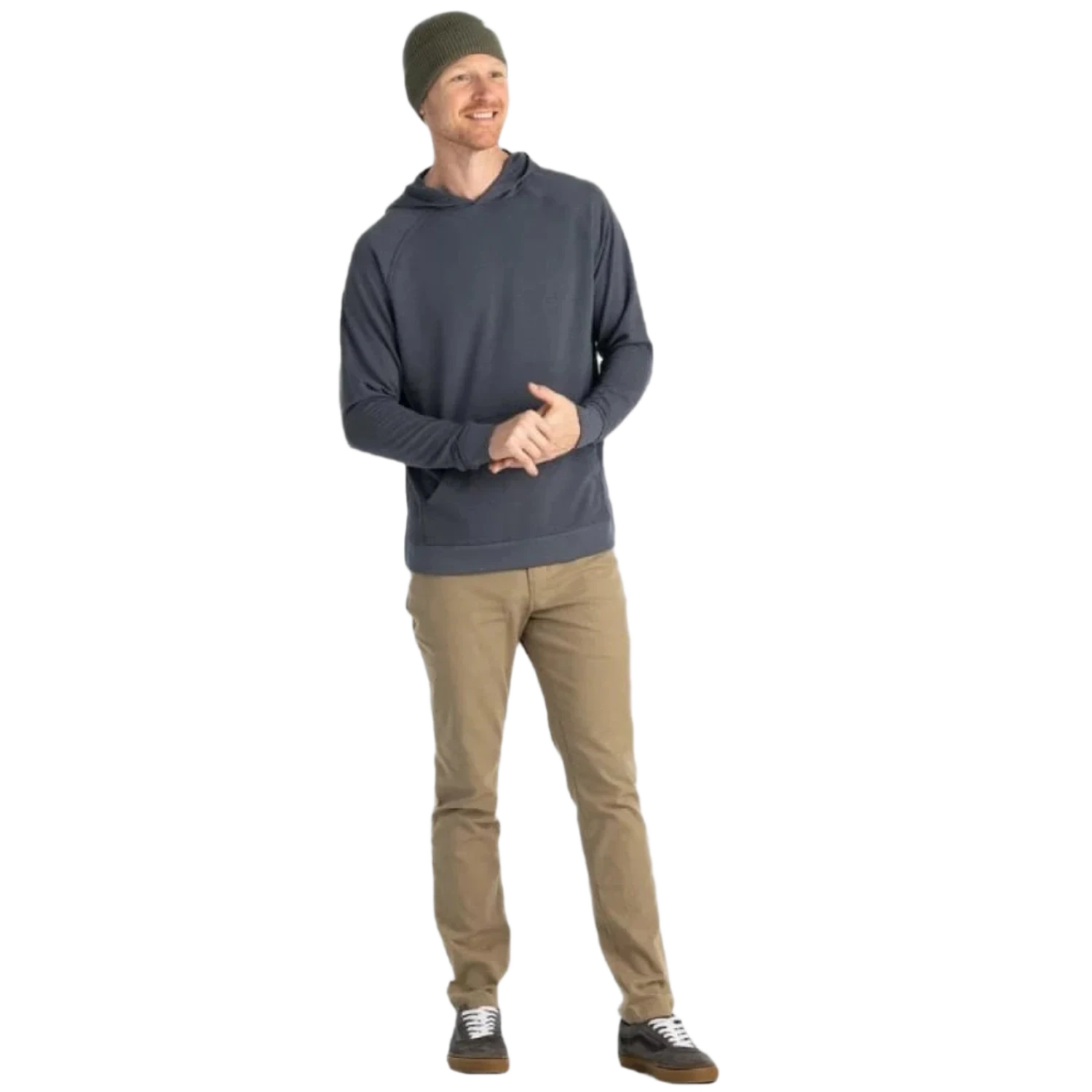 Free Fly Apparel 01. MENS APPAREL - MENS HOODIES|SWEATERS - MENS PO HOODY Men's Bamboo Lightweight Fleece Hoody STORM CLOUD