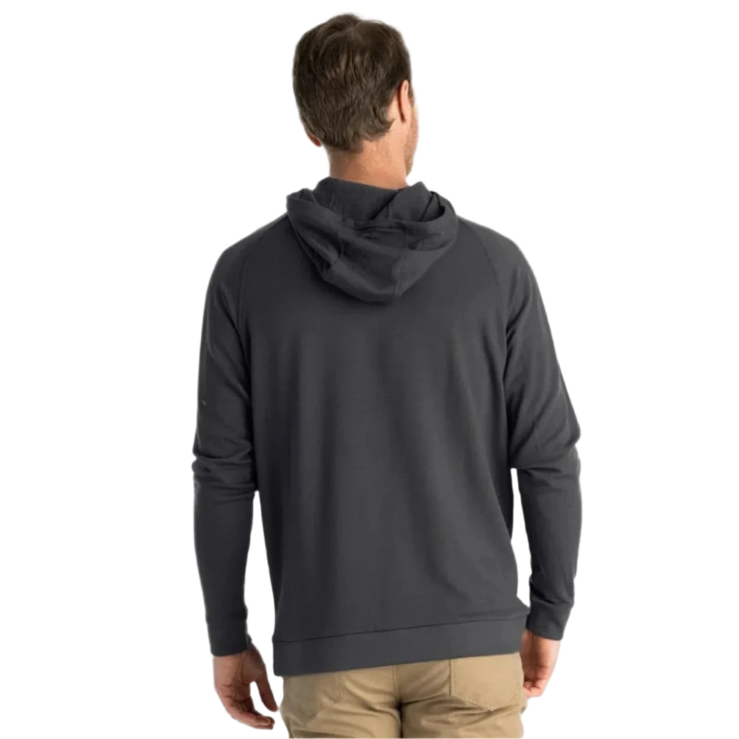 Free Fly Apparel 01. MENS APPAREL - MENS HOODIES|SWEATERS - MENS PO HOODY Men's Bamboo Lightweight Fleece Hoody BLACK SAND