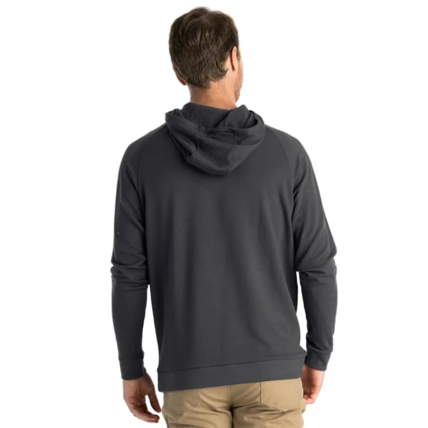 Free Fly Apparel 01. MENS APPAREL - MENS HOODIES|SWEATERS - MENS PO HOODY Men's Bamboo Lightweight Fleece Hoody BLACK SAND