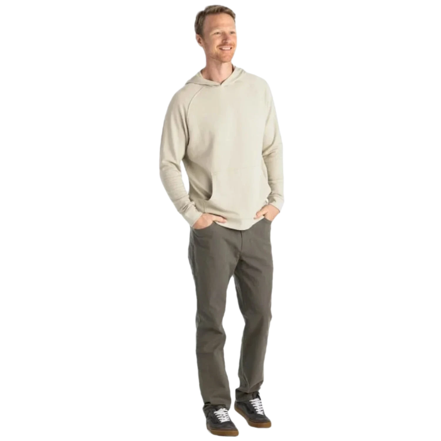 Free Fly Apparel 01. MENS APPAREL - MENS HOODIES|SWEATERS - MENS PO HOODY Men's Bamboo Lightweight Fleece Hoody SANDSTONE