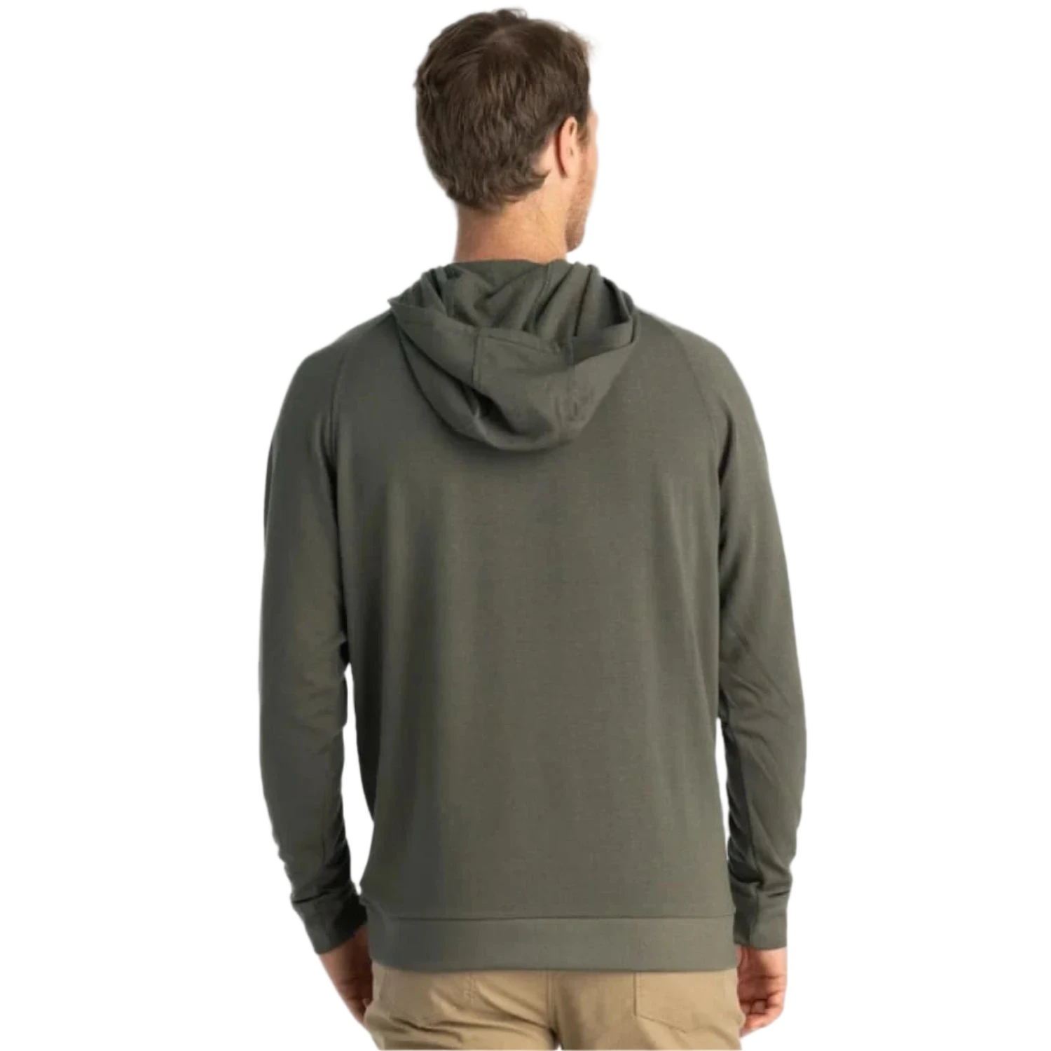 Free Fly Apparel 01. MENS APPAREL - MENS HOODIES|SWEATERS - MENS PO HOODY Men's Bamboo Lightweight Fleece Hoody FATIGUE