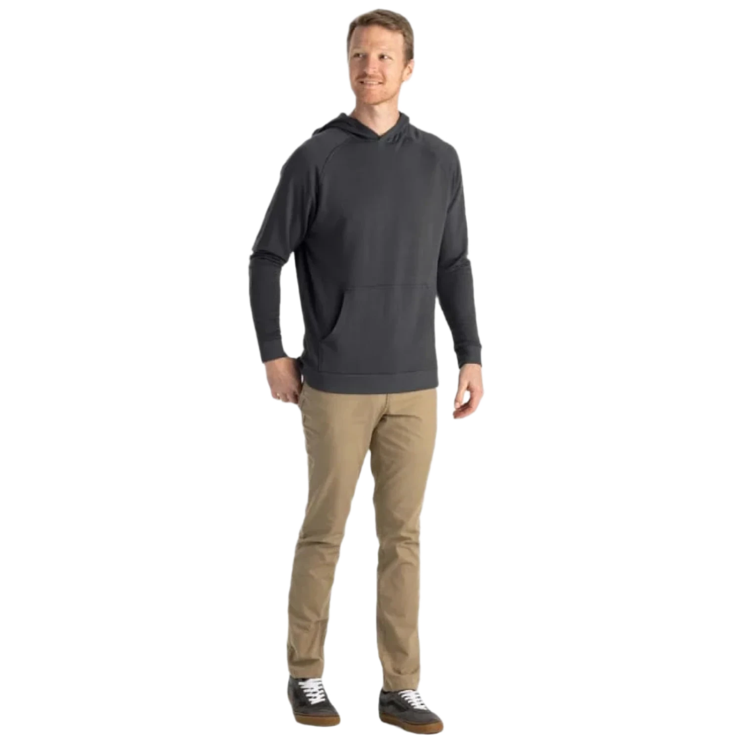 Free Fly Apparel 01. MENS APPAREL - MENS HOODIES|SWEATERS - MENS PO HOODY Men's Bamboo Lightweight Fleece Hoody BLACK SAND