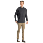 Free Fly Apparel 01. MENS APPAREL - MENS HOODIES|SWEATERS - MENS PO HOODY Men's Bamboo Lightweight Fleece Hoody BLACK SAND