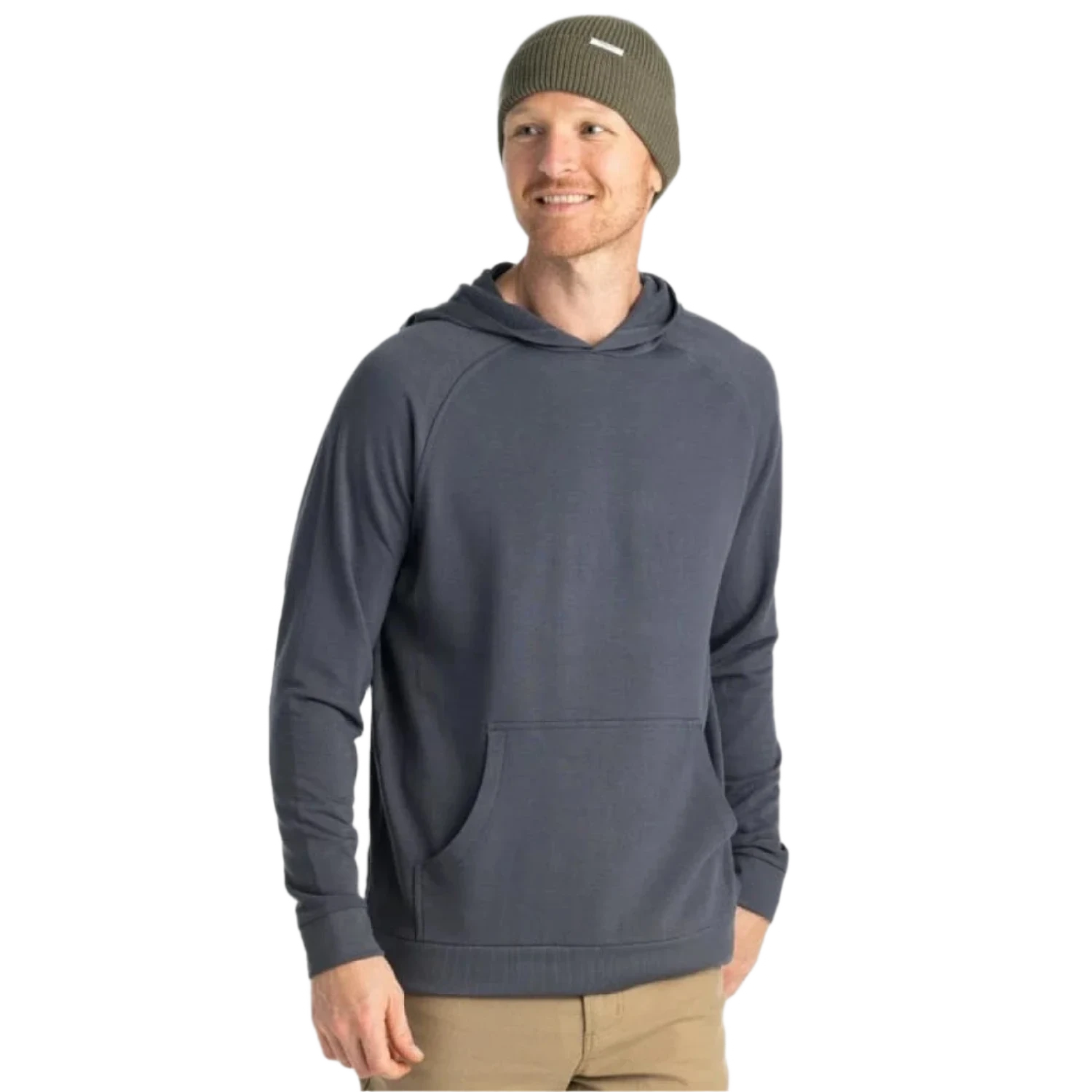 Free Fly Apparel 01. MENS APPAREL - MENS HOODIES|SWEATERS - MENS PO HOODY Men's Bamboo Lightweight Fleece Hoody STORM CLOUD