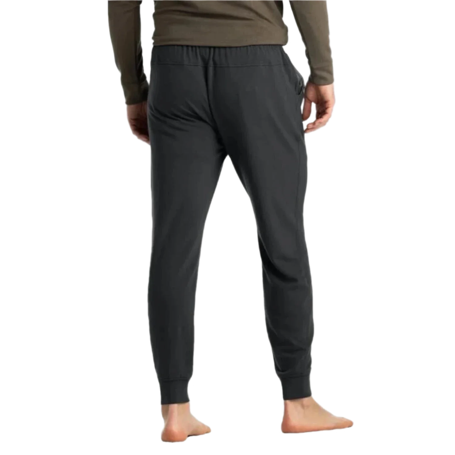 Free Fly Apparel 01. MENS APPAREL - MENS PANTS - MENS PANTS LOUNGE Men's Bamboo Lightweight Fleece Jogger BLACK SAND