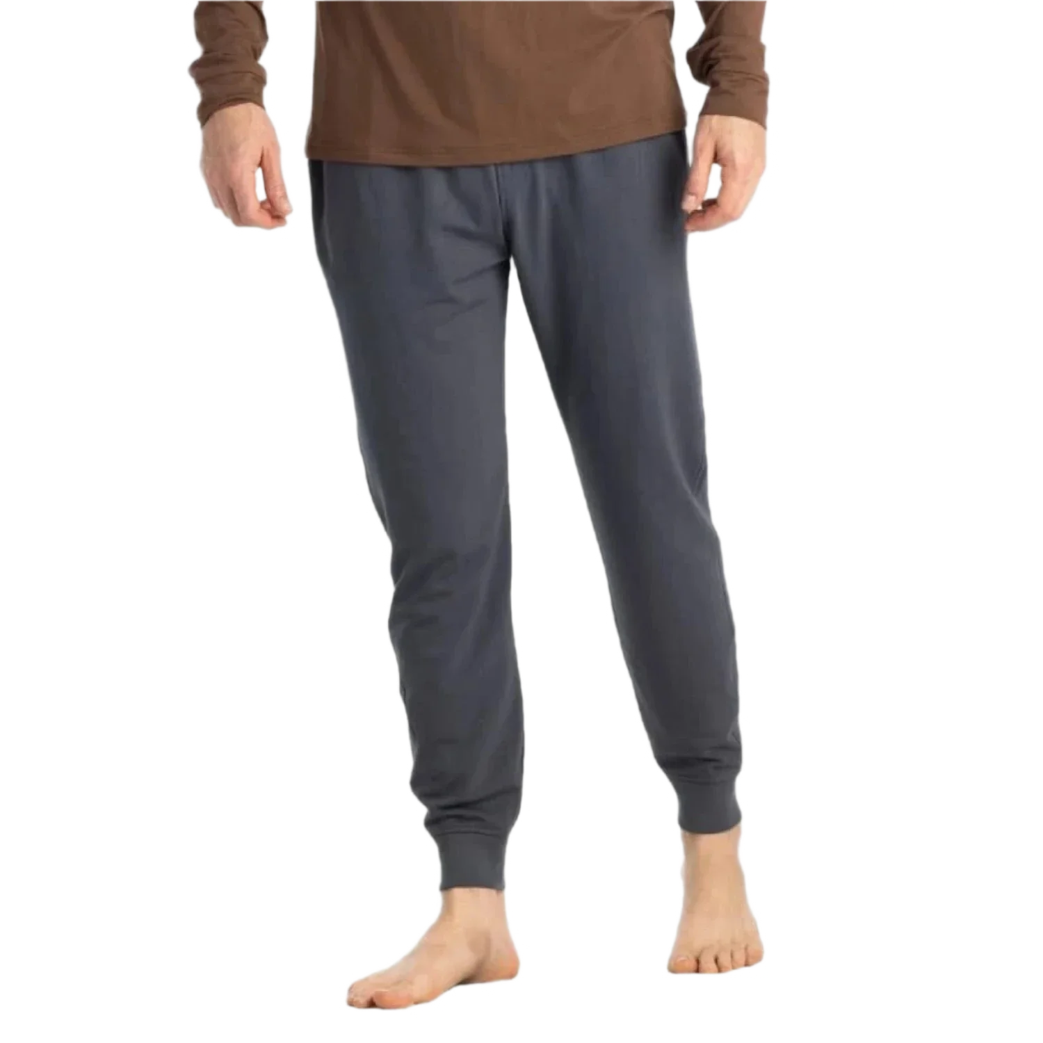 Free Fly Apparel 01. MENS APPAREL - MENS PANTS - MENS PANTS LOUNGE Men's Bamboo Lightweight Fleece Jogger STORM CLOUD