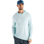 Free Fly Apparel 01. MENS APPAREL - MENS LS SHIRTS - MENS LS HOODY Men's Bamboo Lightweight Hoodie GLACIER