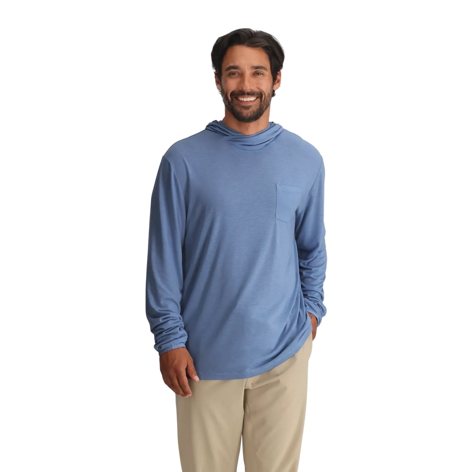 Free Fly Apparel 01. MENS APPAREL - MENS LS SHIRTS - MENS LS HOODY Men's Bamboo Lightweight Hoodie LAST LIGHT