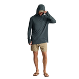 Free Fly Apparel 01. MENS APPAREL - MENS LS SHIRTS - MENS LS HOODY Men's Bamboo Lightweight Hoody MIDNIGHT