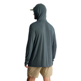 Free Fly Apparel 01. MENS APPAREL - MENS LS SHIRTS - MENS LS HOODY Men's Bamboo Lightweight Hoody MIDNIGHT