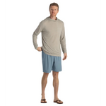 Free Fly Apparel 01. MENS APPAREL - MENS LS SHIRTS - MENS LS HOODY Men's Bamboo Lightweight Hoodie SANDSTONE