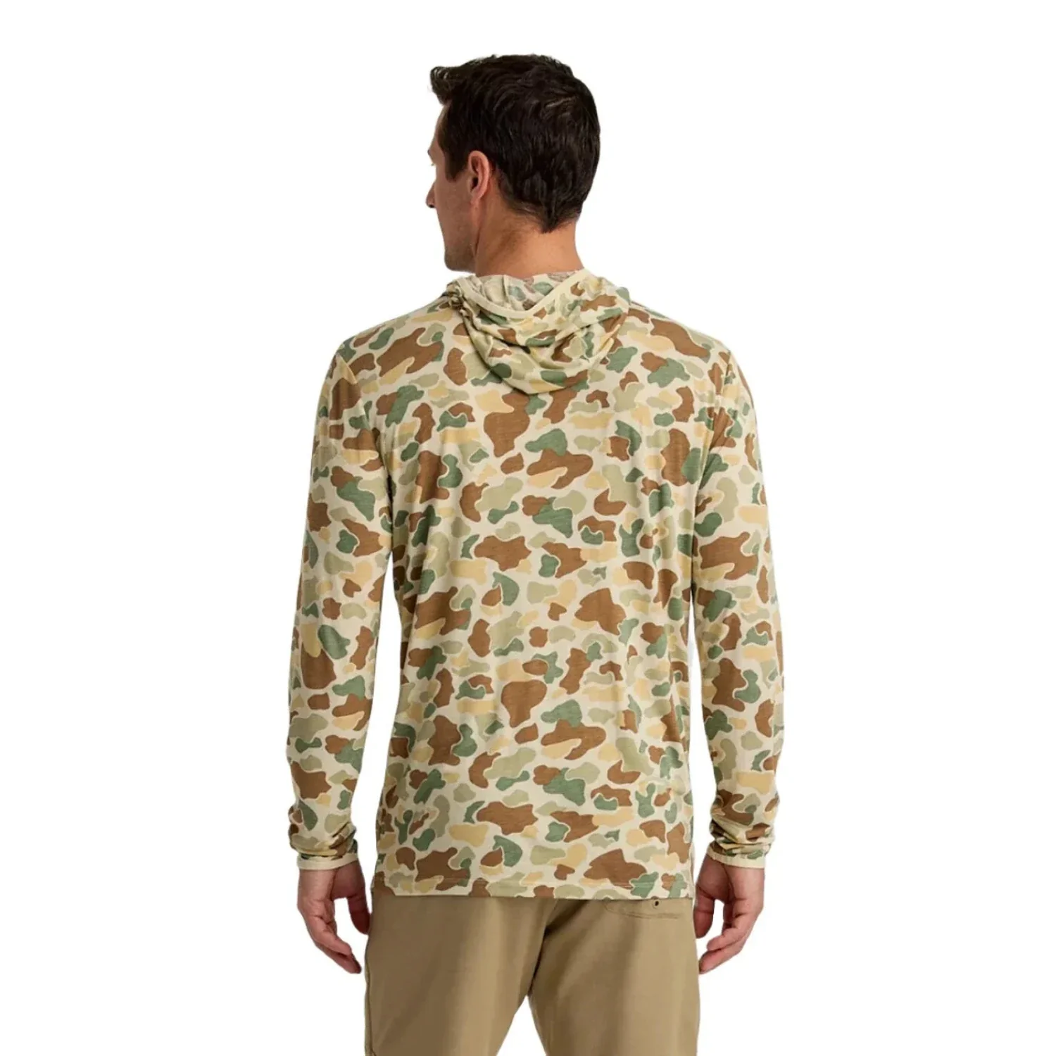 Free Fly Apparel 01. MENS APPAREL - MENS LS SHIRTS - MENS LS HOODY Men's Bamboo Lightweight Hoody VINTAGE CAMO