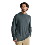 Free Fly Apparel 01. MENS APPAREL - MENS LS SHIRTS - MENS LS HOODY Men's Bamboo Lightweight Hoody MIDNIGHT