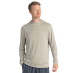 Free Fly Apparel 01. MENS APPAREL - MENS LS SHIRTS - MENS LS HOODY Men's Bamboo Lightweight Hoody SANDSTONE