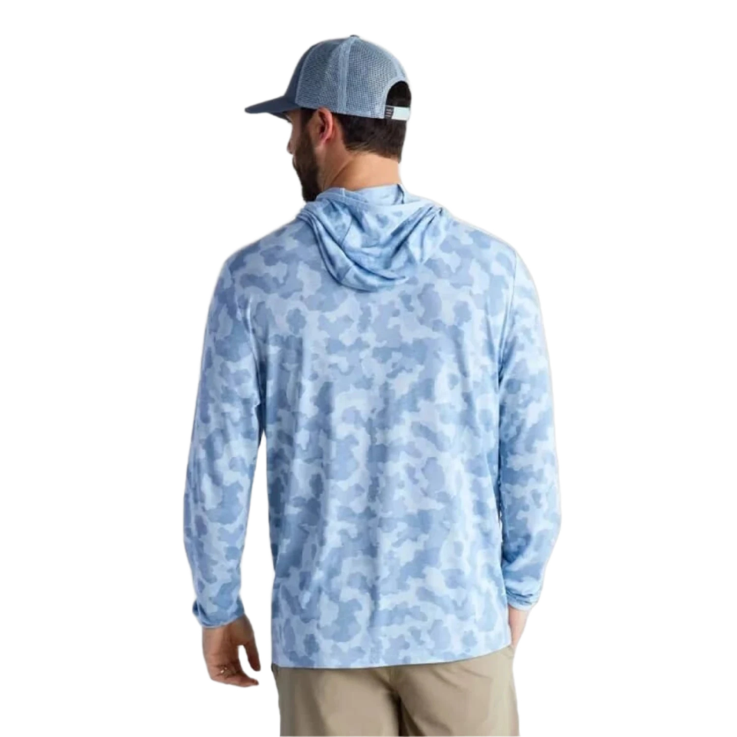 Free Fly Apparel 01. MENS APPAREL - MENS LS SHIRTS - MENS LS HOODY Men's Bamboo Lightweight Hoodie VINTAGE CAMO