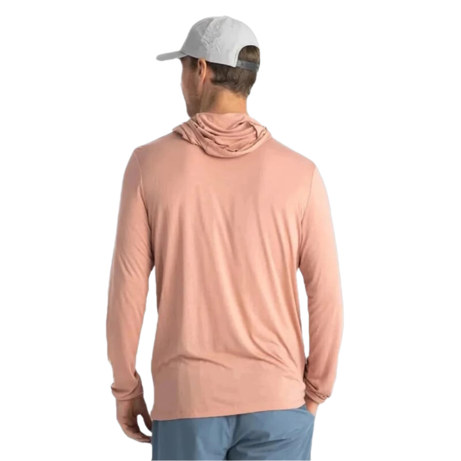 Free Fly Apparel 01. MENS APPAREL - MENS LS SHIRTS - MENS LS HOODY Men's Bamboo Lightweight Hoodie ORANGE DUSK