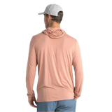 Free Fly Apparel 01. MENS APPAREL - MENS LS SHIRTS - MENS LS HOODY Men's Bamboo Lightweight Hoodie ORANGE DUSK