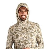 Free Fly Apparel 01. MENS APPAREL - MENS LS SHIRTS - MENS LS HOODY Men's Bamboo Lightweight Hoody BARRIER ISLAND CAMO