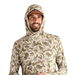 Free Fly Apparel 01. MENS APPAREL - MENS LS SHIRTS - MENS LS HOODY Men's Bamboo Lightweight Hoody BARRIER ISLAND CAMO