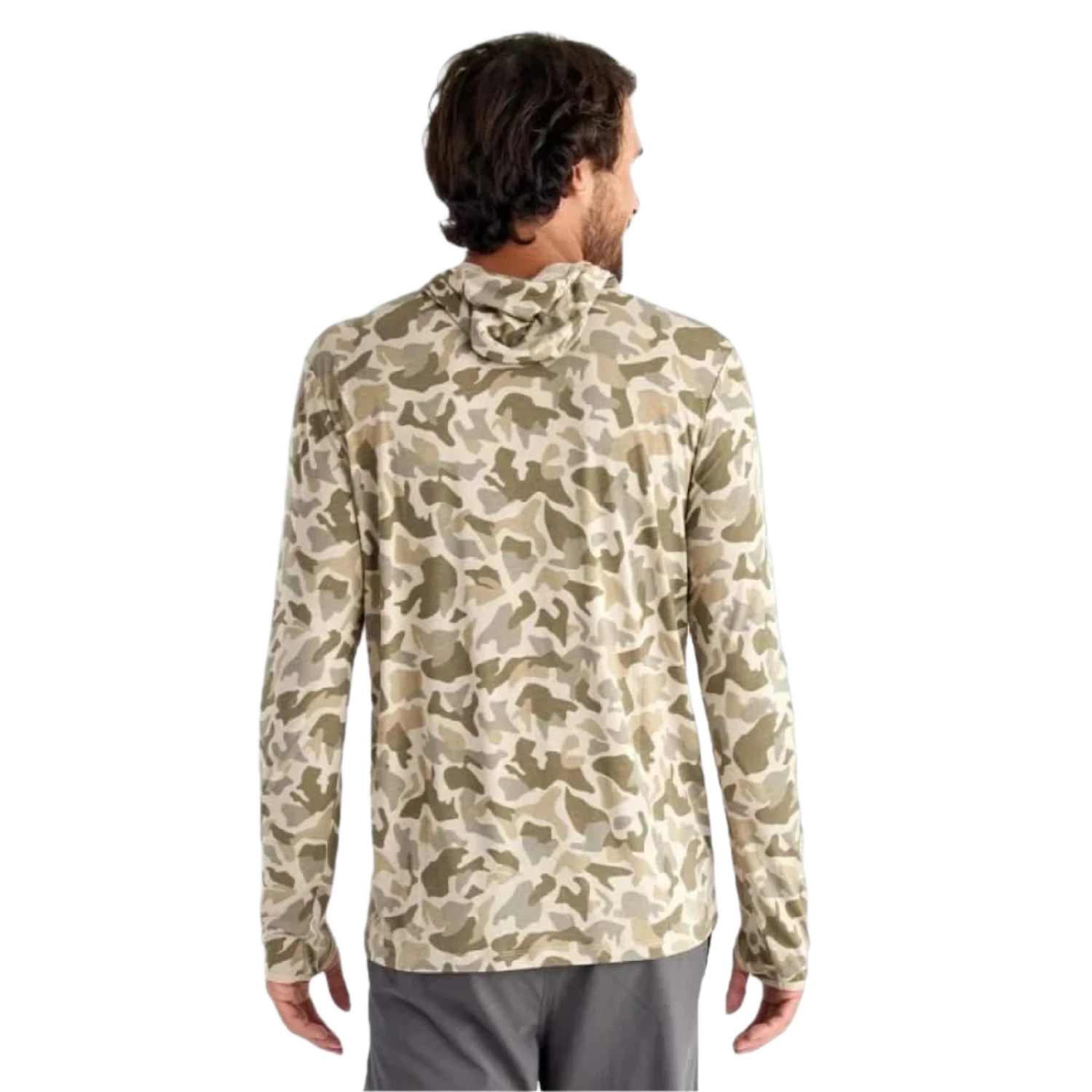 Free Fly Apparel 01. MENS APPAREL - MENS LS SHIRTS - MENS LS HOODY Men's Bamboo Lightweight Hoodie BARRIER ISLAND CAMO