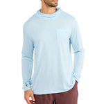 Free Fly Apparel 01. MENS APPAREL - MENS LS SHIRTS - MENS LS HOODY Men's Bamboo Lightweight Hoody BLUE BIRD