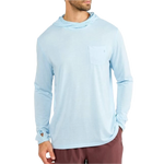 Free Fly Apparel 01. MENS APPAREL - MENS LS SHIRTS - MENS LS HOODY Men's Bamboo Lightweight Hoody BLUE BIRD