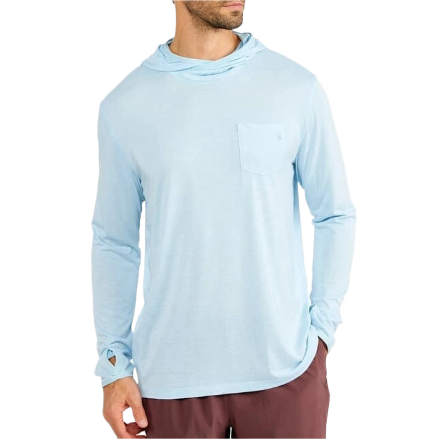 Free Fly Apparel 01. MENS APPAREL - MENS LS SHIRTS - MENS LS HOODY Men's Bamboo Lightweight Hoodie BLUE BIRD