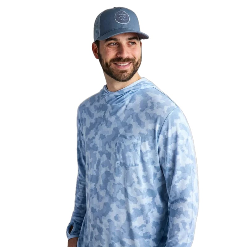 Free Fly Apparel 01. MENS APPAREL - MENS LS SHIRTS - MENS LS HOODY Men's Bamboo Lightweight Hoody TIDEWATER CAMO