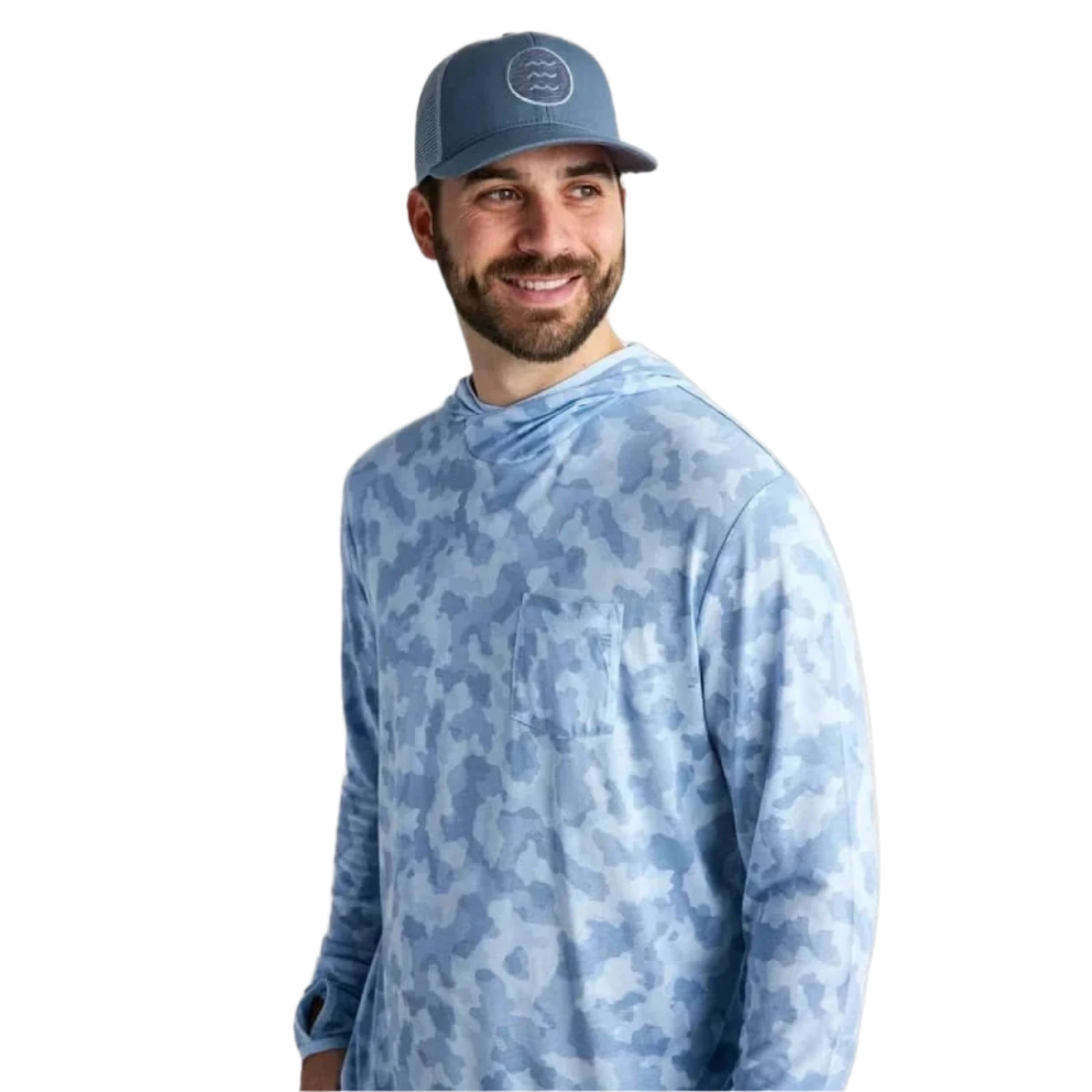 Free Fly Apparel 01. MENS APPAREL - MENS LS SHIRTS - MENS LS HOODY Men's Bamboo Lightweight Hoody TIDEWATER CAMO