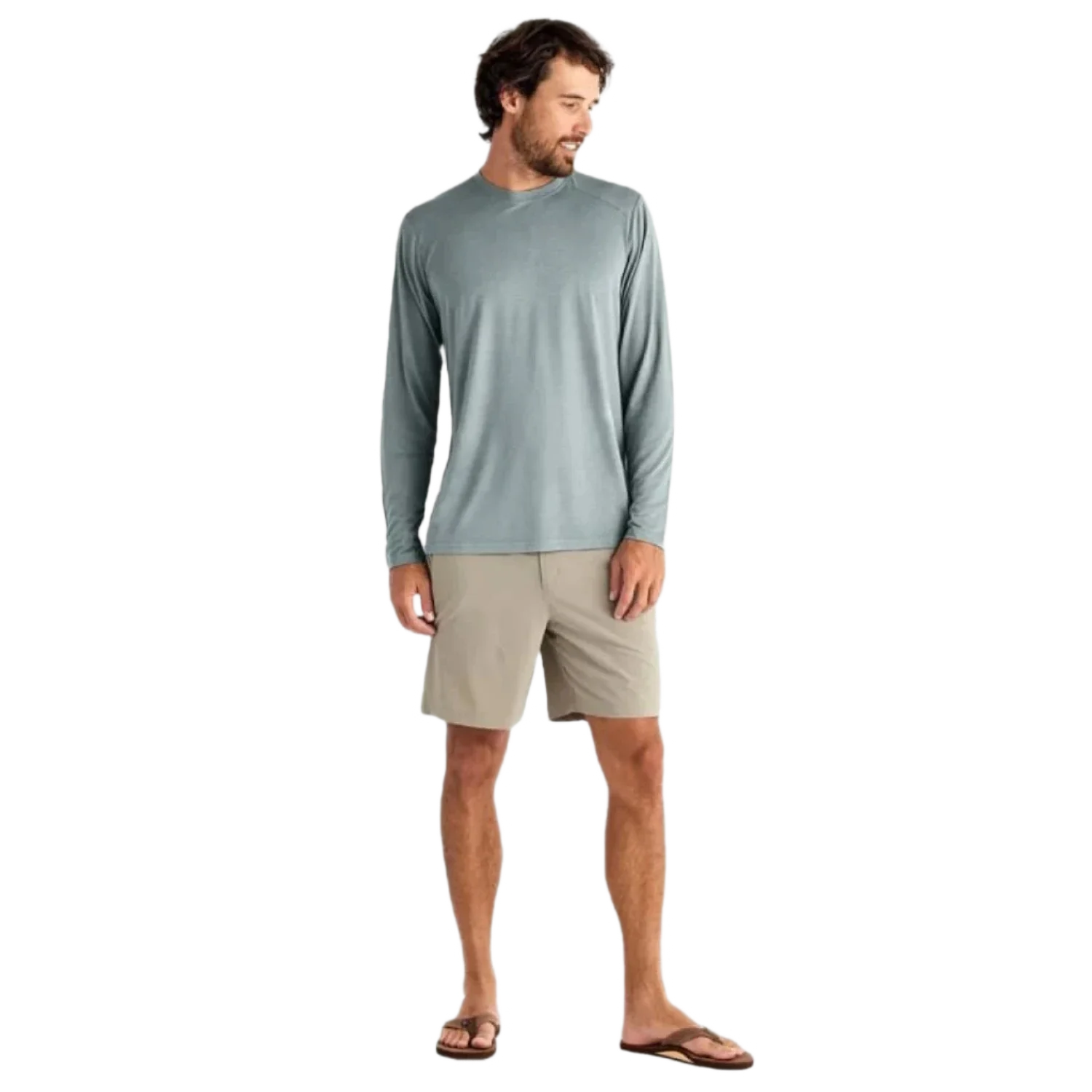 Free Fly Apparel 01. MENS APPAREL - MENS LS SHIRTS - MENS LS ACTIVE Men's Bamboo Lightweight Long Sleeve SLATE