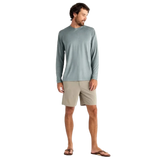 Free Fly Apparel 01. MENS APPAREL - MENS LS SHIRTS - MENS LS ACTIVE Men's Bamboo Lightweight Long Sleeve SLATE