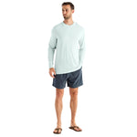 Free Fly Apparel 01. MENS APPAREL - MENS LS SHIRTS - MENS LS ACTIVE Men's Bamboo Lightweight Long Sleeve GLACIER