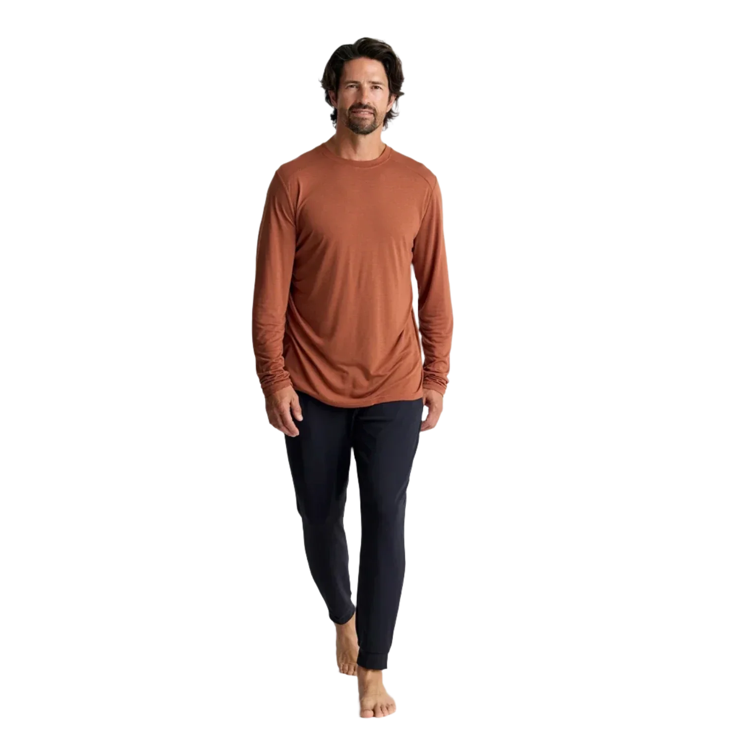 Free Fly Apparel 01. MENS APPAREL - MENS LS SHIRTS - MENS LS ACTIVE Men's Bamboo Lightweight Long Sleeve ADOBE