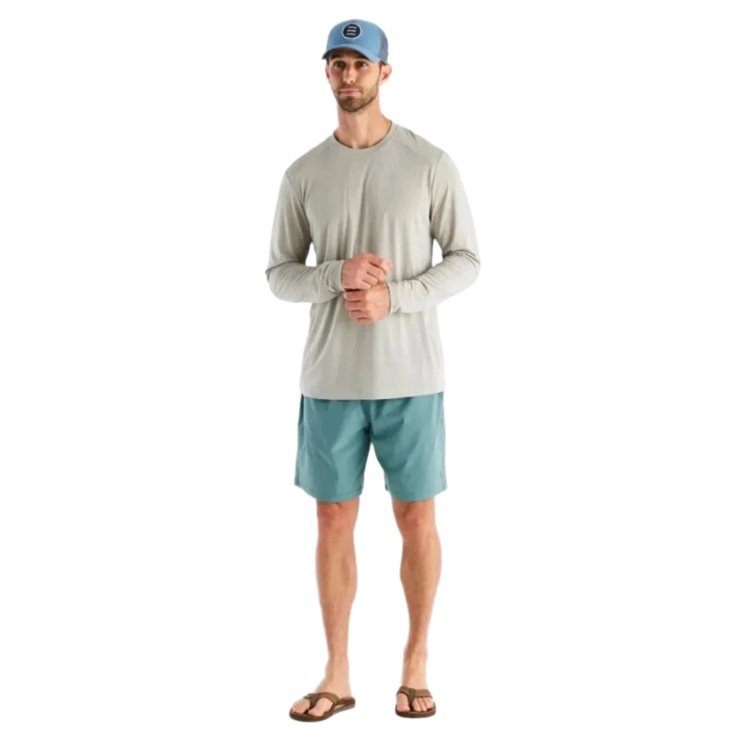 Free Fly Apparel 01. MENS APPAREL - MENS LS SHIRTS - MENS LS ACTIVE Men's Bamboo Lightweight Long Sleeve SANDSTONE