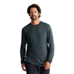 Free Fly Apparel 01. MENS APPAREL - MENS LS SHIRTS - MENS LS ACTIVE Men's Bamboo Lightweight Long Sleeve MIDNIGHT